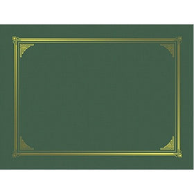 Geographics Green Classic Linen Document Covers, 9.75 x 12.5 Inches, Green Gold Foil, 6 Pack (47399)