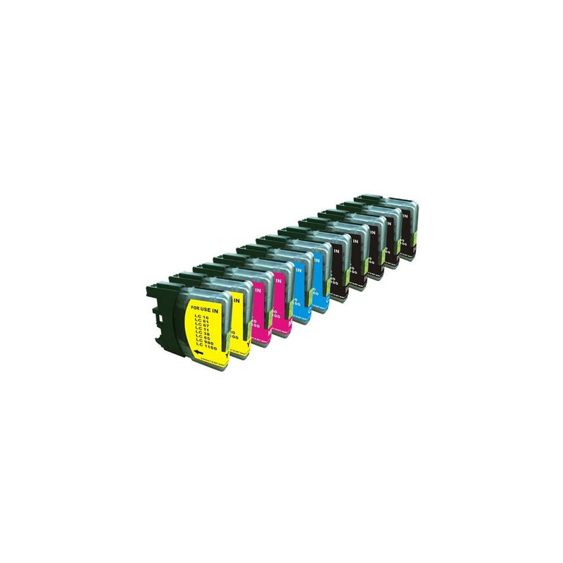 5 Black & 2 Each Of Cyan, Magenta & Yellow - Compatible LC-61 Inkjet Cartridges