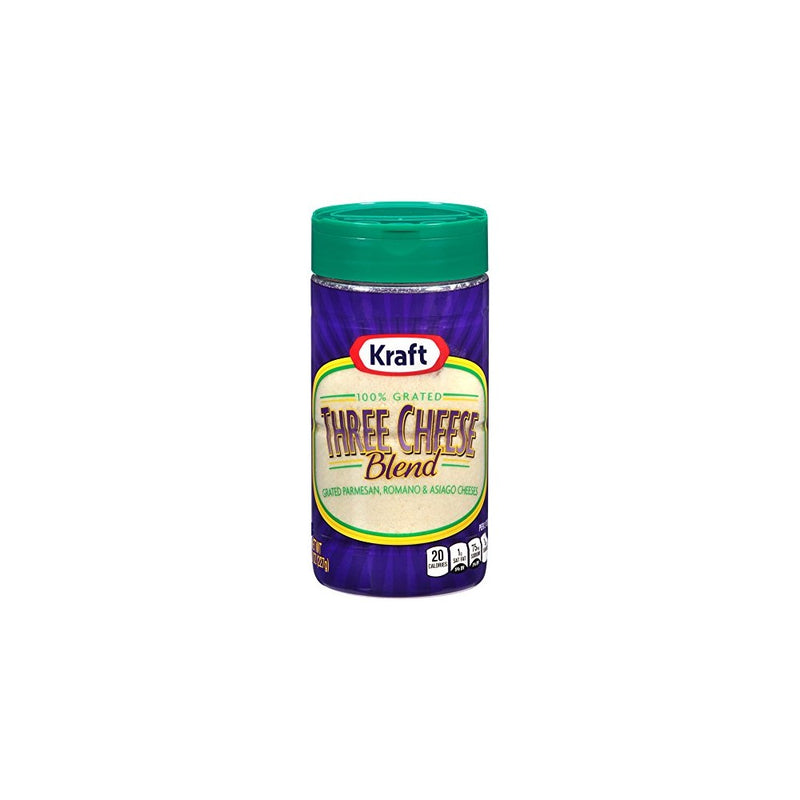 Kraft Cheese 100% Grated Three Cheese Blend, 8 oz