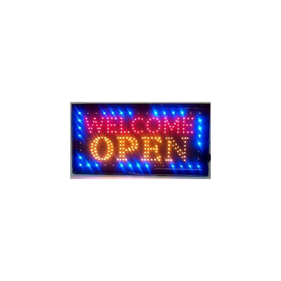 LED Neon Light Welcome Open Sign With Animation On/off and Power On/Off two Switchs for Business By "E Onsale" J08