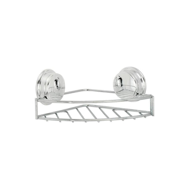 Croydex QM370941YW Corner Soap Basket, Chrome