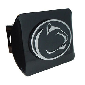 Penn State Nittany Lions Black Metal Trailer Hitch Cover with Chrome Metal Logo (For 2" Receivers)