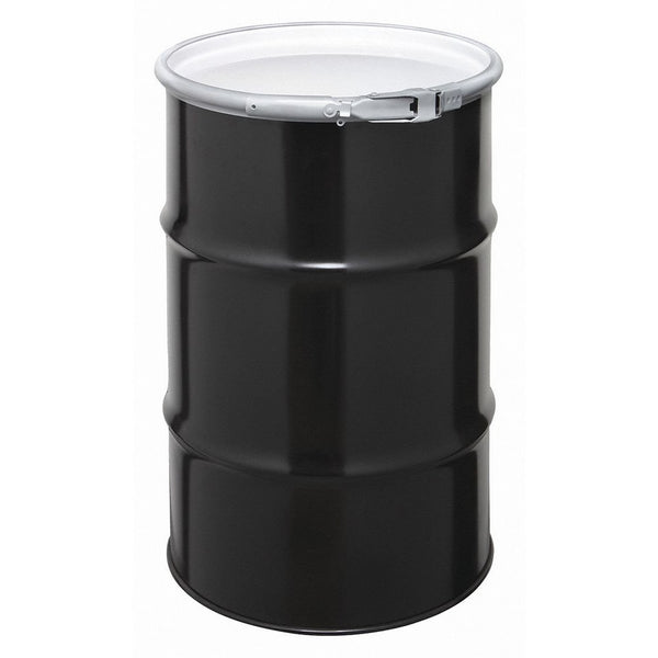 Transport Drum, Open Head, 30 gal., Black