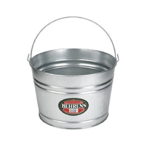 Behrens High Grade Steel C17GS 4.25 Gal Silver Galvanized Steel Pail