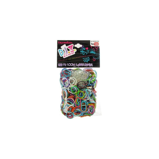 Expressions Girl / D.I.Y. 600-piece Rainbow Color Latex-free Rubber Band Bracelet Loom Refill Pack