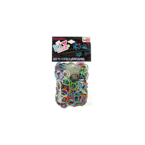 Expressions Girl / D.I.Y. 600-piece Rainbow Color Latex-free Rubber Band Bracelet Loom Refill Pack