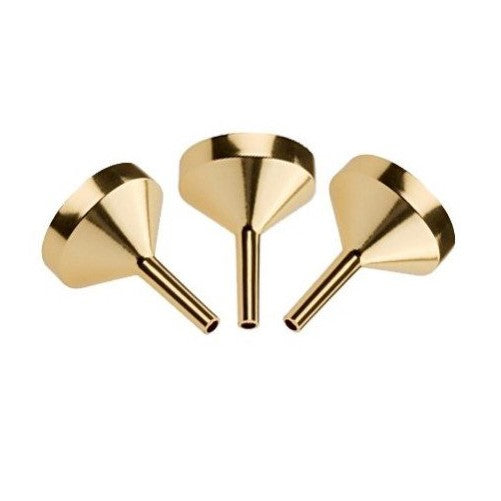 Perfume Funnel Set - 3 Piecs, Gold Metal Small Funnel (Top Quality) for Refilling Empty Perfume Bottles and Atomizers