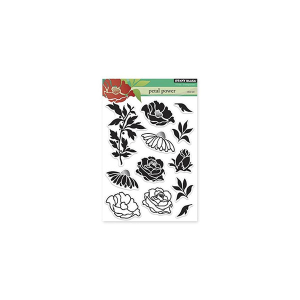 Penny Black 30-225 Petal Power Sheet Clear Stamp, 5 by 7.5-Inch