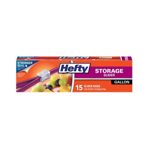 Hefty Slider Storage Bags, Gallon Size, 15 count