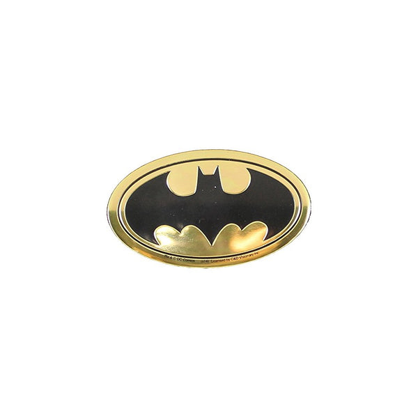 DC Comics Originals Batman Logo On Embossed Metal Emblem Sticker, Yellow, 6cm