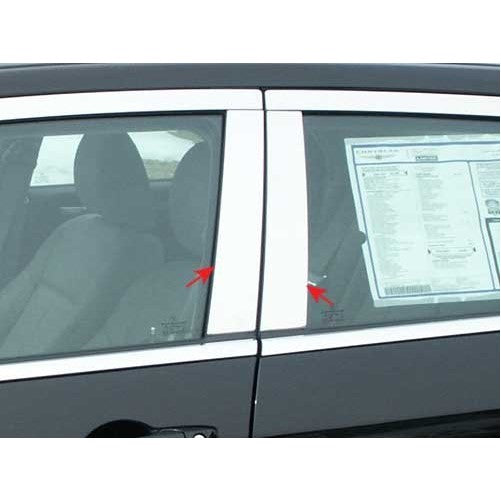 QAA FITS MAGNUM 2005-2008 DODGE (4 Pc: Stainless Steel Pillar Post Trim Kit, 4-door) PP45760