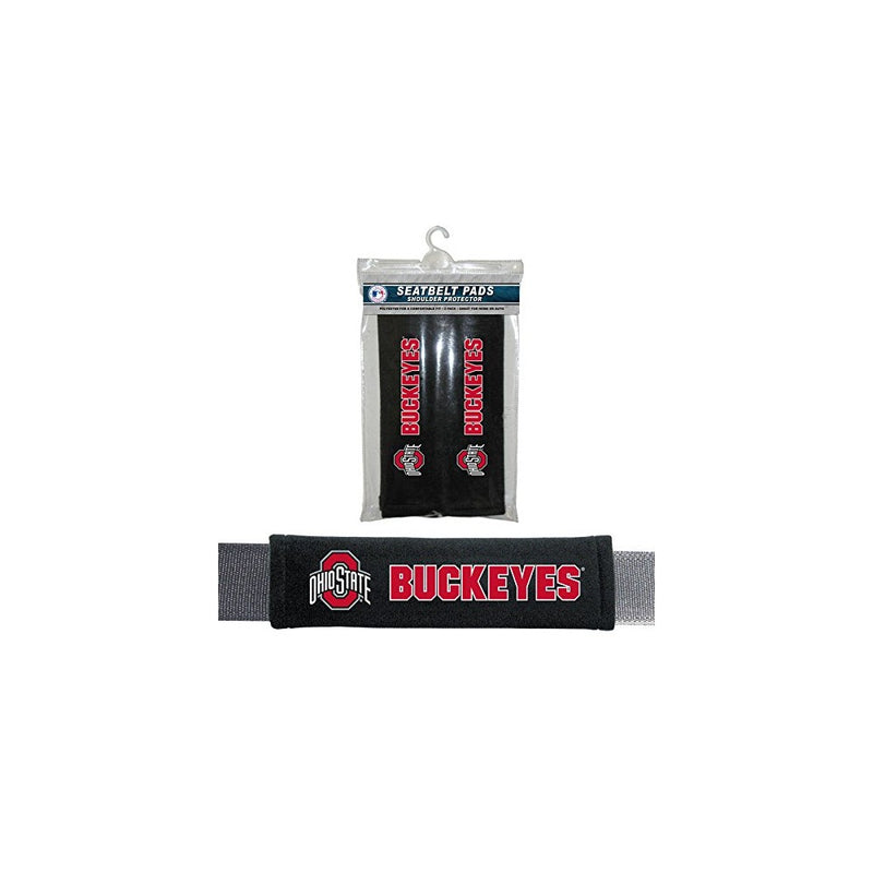 Fremont Die NCAA Ohio State Buckeyes Velour Seat Belt Pads, One Size, Multi