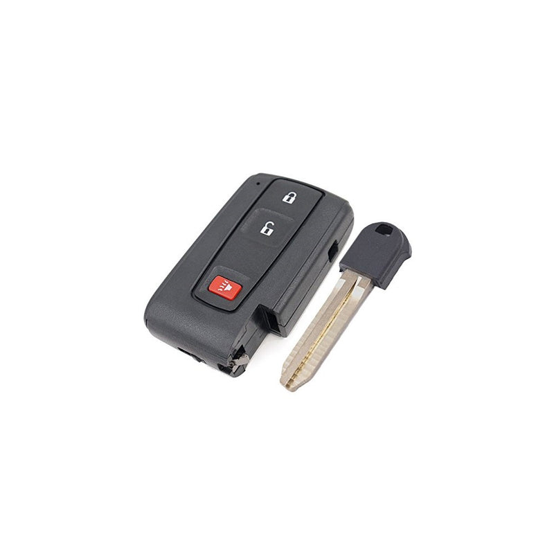Keyecu Replacement Shell Keyless Smart Remote Key Case Fob 21 Button for 2004-2009 Toyota Prius With Uncut Key Blade