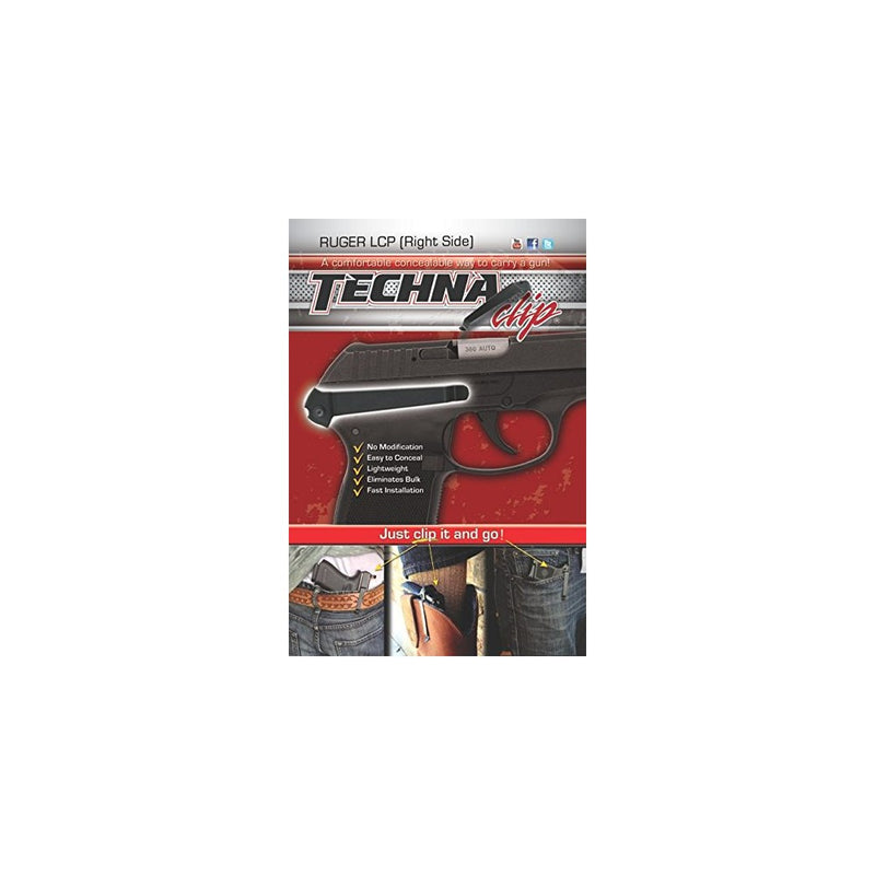 Techna Clip Ruger LCP.380 - Conceal Carry Belt Clip (Right-Side)