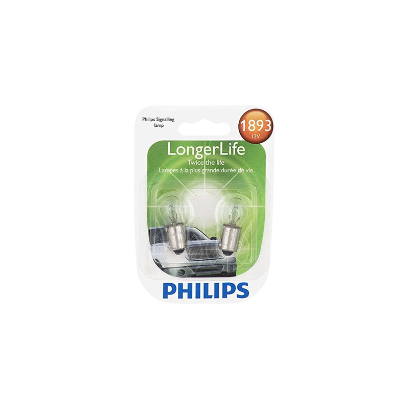 Philips 1893 LongerLife Miniature Bulb, 2 Pack
