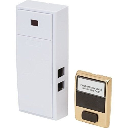 Everyday Two Note Mechanical Door Bell Chime Button, Size: 3.25" x 7", Ivory/Brass