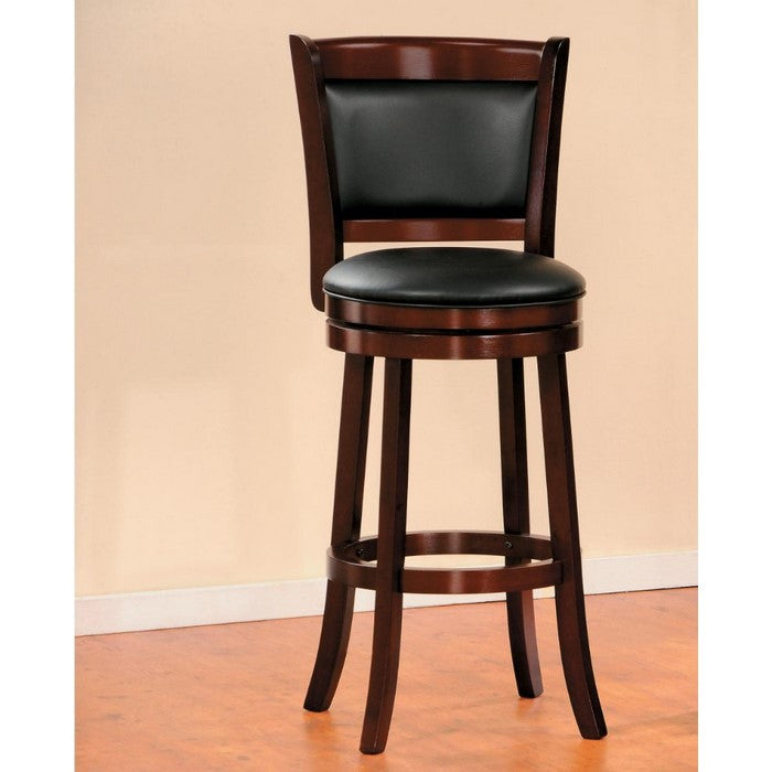 Pub Chair With Wooden Frame In Cherry Brown