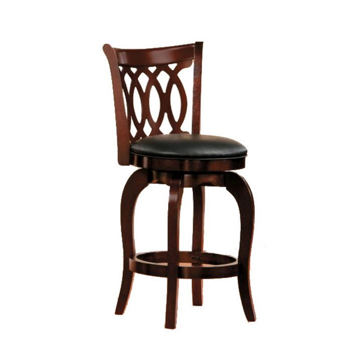 Counter Height Chair With Padded Seat In Brown