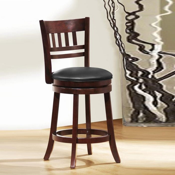 Counter Height Chair In Dark Cherry Brown