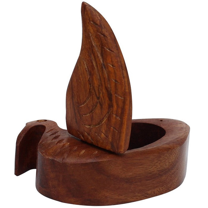 Benzara Hand carved Duck Figurine Jewelry Storage Box/Trinket Box, Brown