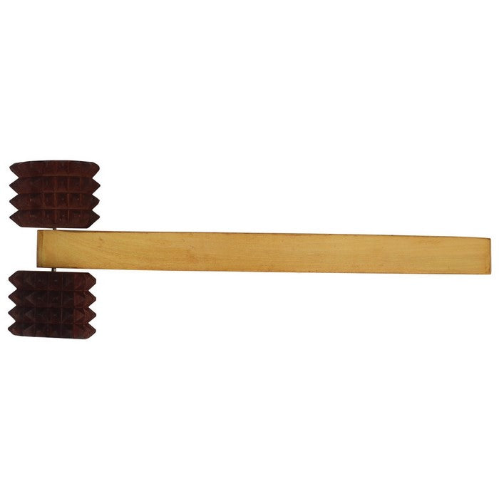 Benzara Acupressure wooden massager with two wheels, Brown