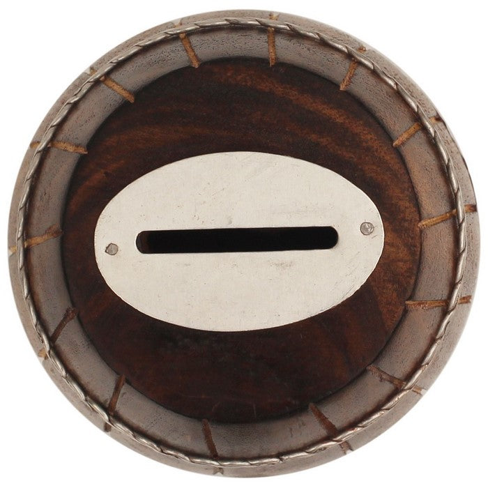 Benzara Antique Wooden Piggy Coin Bank for kids and adults, Brown