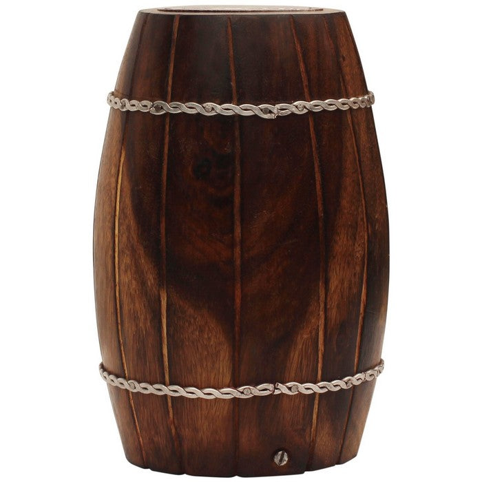 Benzara Antique Wooden Piggy Coin Bank for kids and adults, Brown