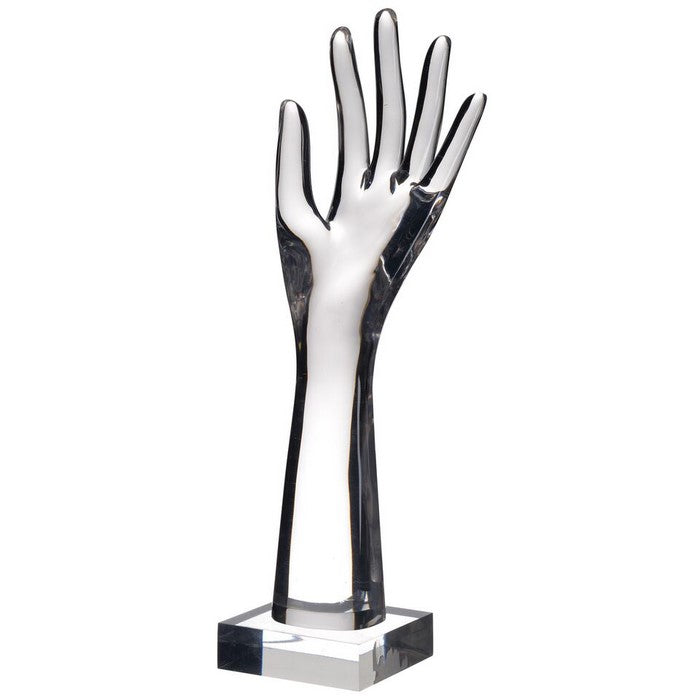 Polyresin HandDecor On Base, White And Black
