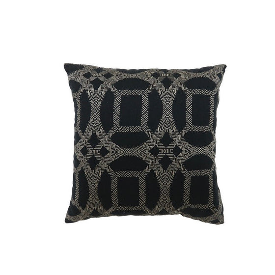 Contemporary Style Set of 2 Pillows With Intriguing Designing, Gray, Black