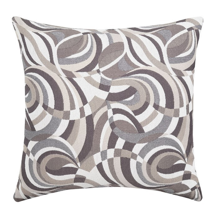 Contemporary Style Swirling Pattern Set of 2 Throw Pillows, Multicolor