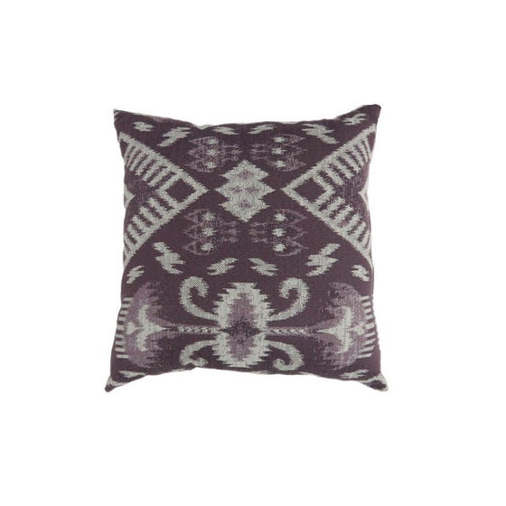 Contemporary Style Set of 2 Throw Pillows, Purple, White