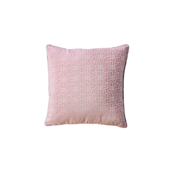 Contemporary Style Set of 2 Throw Pillows With Intricate Designing, Rose Pink