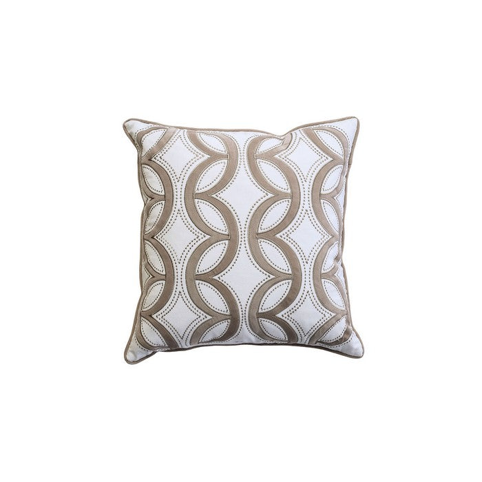 Contemporary Style Waterflow Feather Cotton Throw Pillow, Set of 2