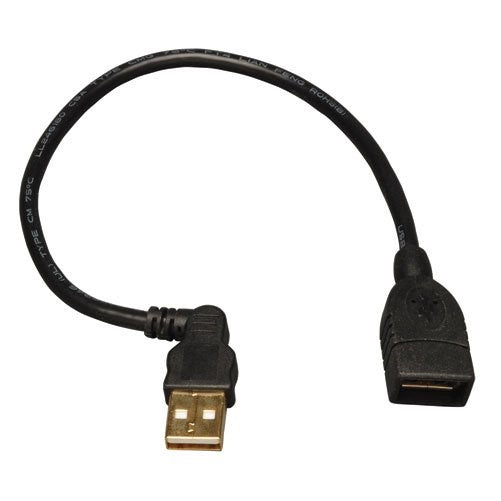 Tripp Lite U005-10I USB A/A 2.0 Extension Cable 10-Inch (USB-A Left-Angle M to USB-A F)