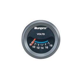 Sunpro CP7985 CustomLine Electrical Voltmeter - Black Dial