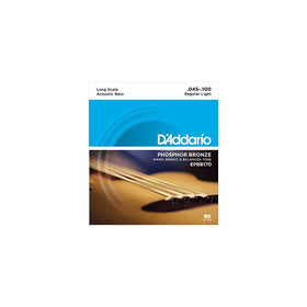 D'Addario EPBB170 Phosphor Bronze Acoustic Bass Strings, Long Scale, 45-100