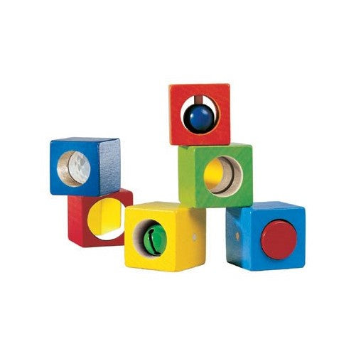 HABA Discovery Blocks - 6 Colorful Cubes with Unique Effects for Ages 1 and Up (Made in Germany)