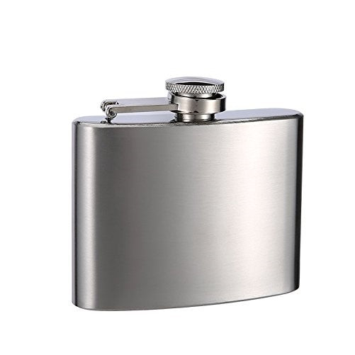 Top Shelf Flasks Stainless Steel Liquor Flask - 4 oz Satin Finish