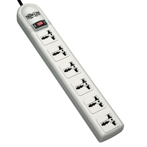 Tripp Lite 230V 6-Universal Outlet Surge Protector Power Strip, 1.8M Cord, British Plug (SUPER6OMNI B)