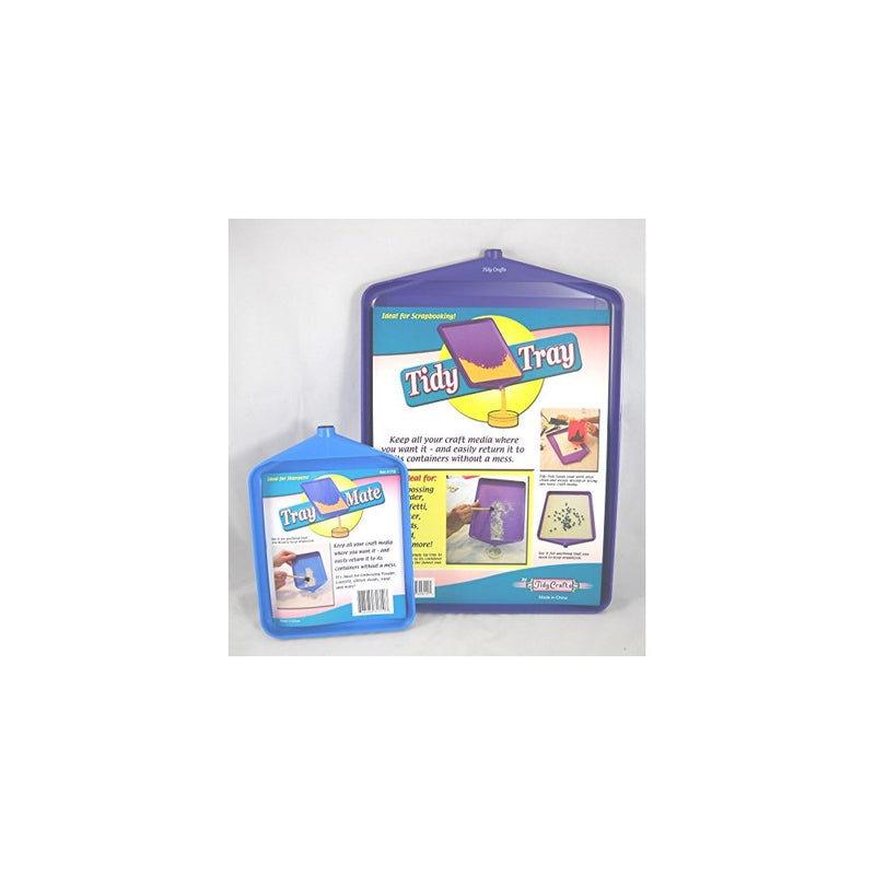 Tidy Crafts Tidy Tray Combo, 6 by 8-Inch and 10 by 14-Inch, 2-Pack
