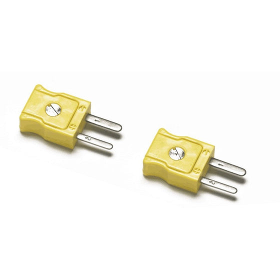Fluke 80CK-M Type-K Male Mini-Connectors, Yellow, Set of 2