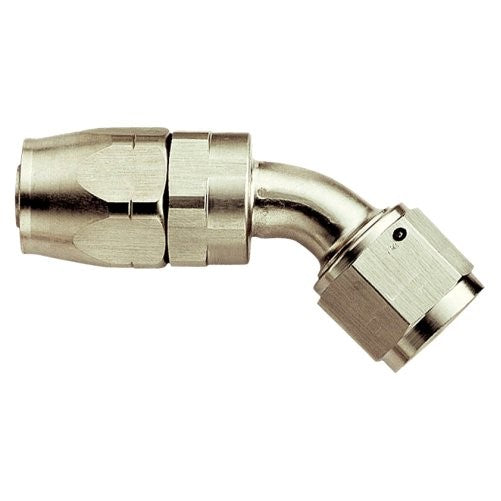 Aeroquip FCE4022 Nickel-Plated Aluminum -06AN Hose to Female -06AN 45-Degree Hose End Fitting
