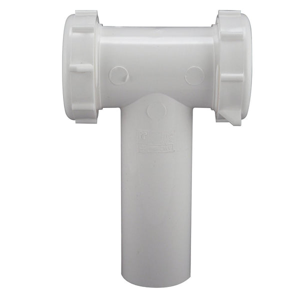 Plumb Pak PP20667 Center Outlet Tee and Tailpiece Slip Joint with Baffle, 1-1/2"
