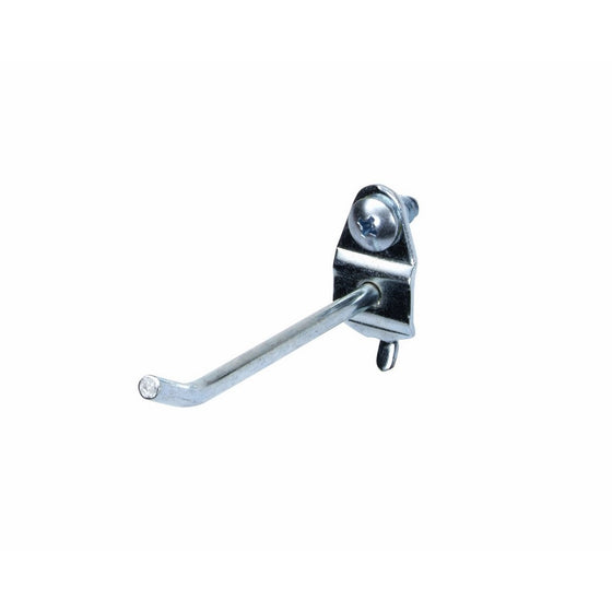 Triton Products 71413 DuraHook 4 -Inch Single Rod 30 Degree Bend 3/16-Inch Diameter Zinc Plated Steel Pegboard Hook for DuraBoard or 1/8 Inch and 1/4 Inch Pegboard, 10-Pack