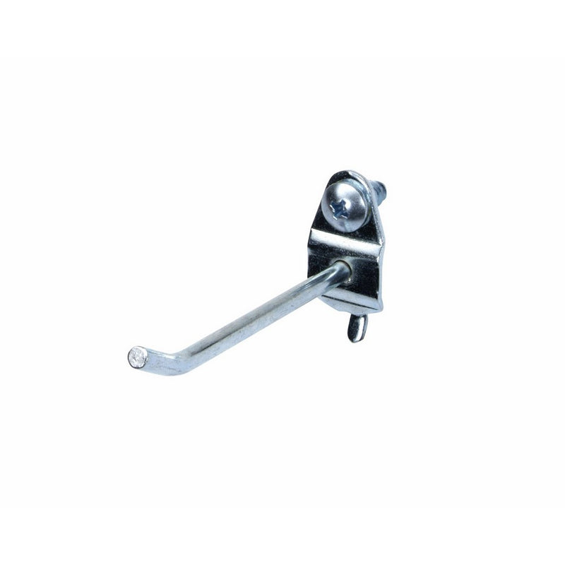 Triton Products 71413 DuraHook 4 -Inch Single Rod 30 Degree Bend 3/16-Inch Diameter Zinc Plated Steel Pegboard Hook for DuraBoard or 1/8 Inch and 1/4 Inch Pegboard, 10-Pack