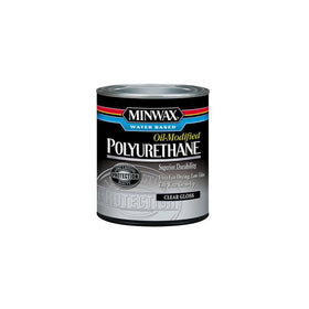 Minwax 230154444 Minwax Water Based Oil-Modified Polyurethane, 1/2 pint, Gloss