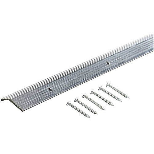 M-D Building Products 78006 Fluted 7/8-Inch by 36-Inch Carpet Trim, Silver