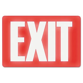 Headline Sign 4792 Glow In The Dark Sign, 8 x 12, Red Glow, Exit
