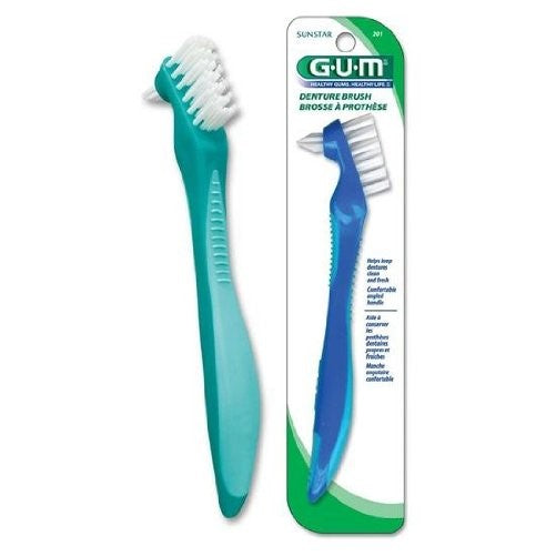 Butler G - U - M Denture Brush 201R - 3 pack