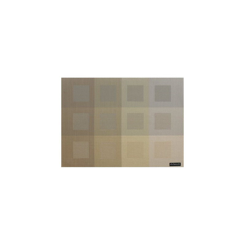 Chilewich Engineered Squares Tablemat Gold 14" X 19"